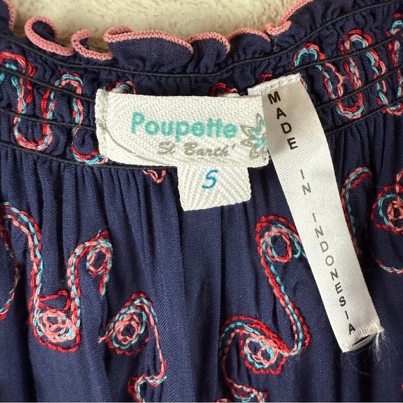 POUPETTE ST BARTH Blue & Pink Embroidered Blouse - Picture 8 of 8